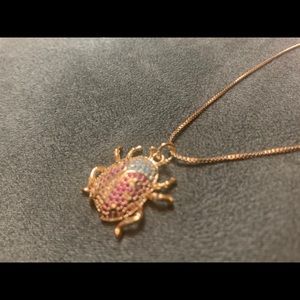 Beetle Gold filled necklace